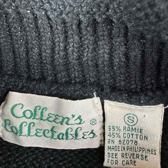 Vtg Halloween Fall Witch Spooky Spider Embroidered Knit‎ Jumper Sweater Sz S - Picture 2 of 5